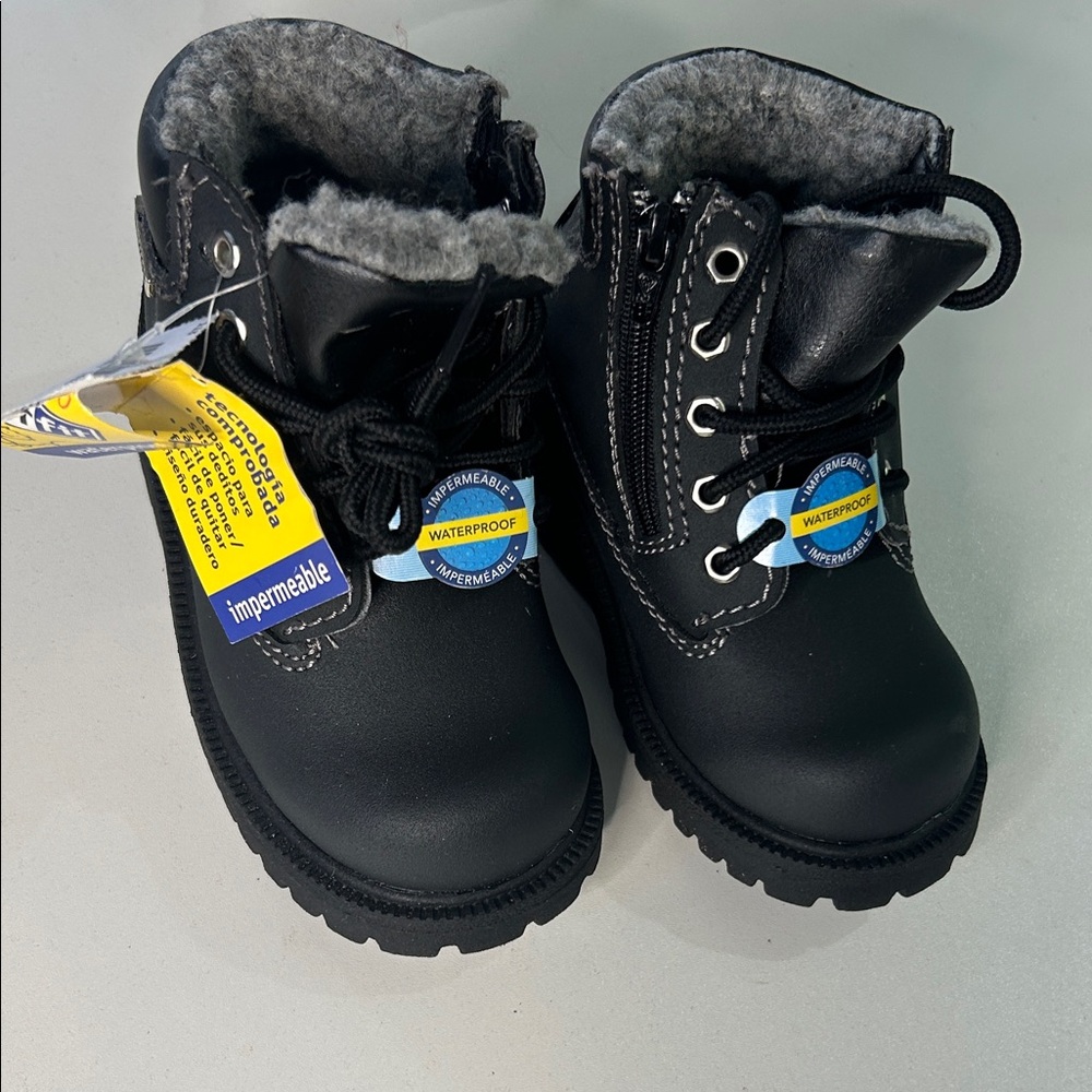 Smart Fit Black Kids Rain & Snow Boots